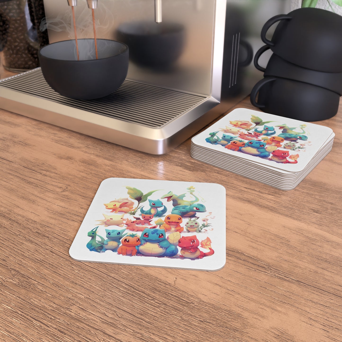 Pokémon Villa Dragon Type: Printed Square Coaster Set (Set of 2)