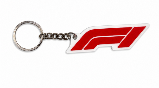 F1 Logo Keychain - Red Design - 3D Printed - Prithvi Enterprises
