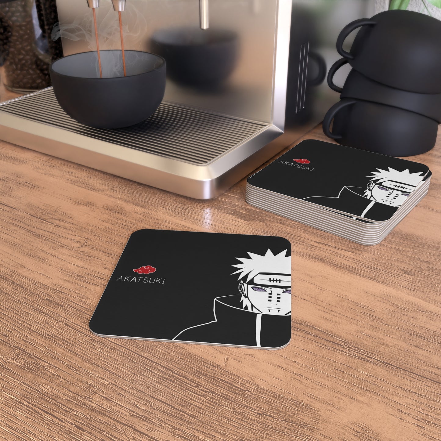 Naruto Shippuden Akatsuki (Tendo Pain): Printed Square Coaster Set (Set of 2)