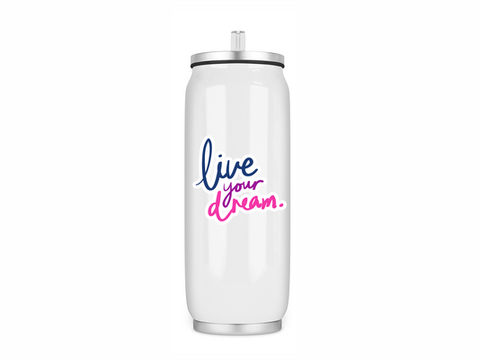 Live Your Dream: Printed 17oz Coke Can