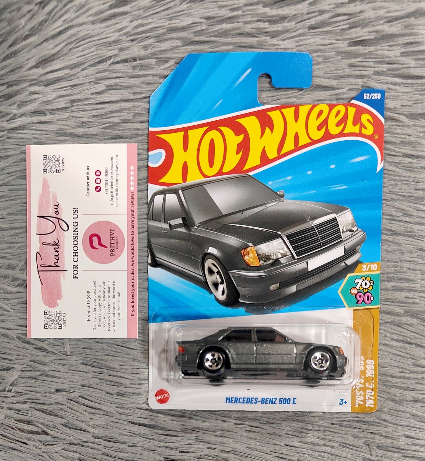 Mercedes-Benz 500 E (Silver) – Hot Wheels 2025 by Mattel
