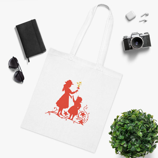 Mama - Mother and Daughter: Printed Canvas Tote Bag