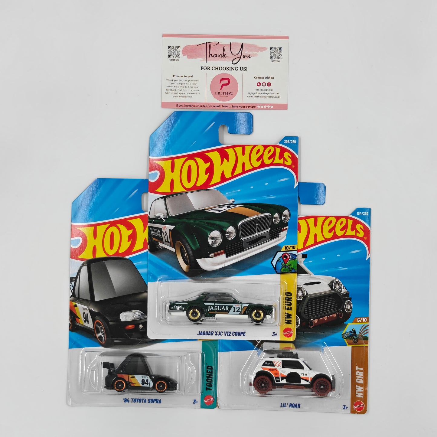 Jaguar XJC V12 Coupe, '94 Toyota Supra & Lil' Roar by Mattel – Hot Wheels Bundle
