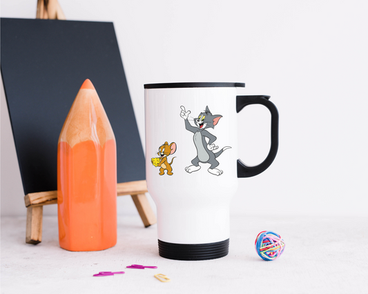 Tom and Jerry - Say Cheese: Printed Travel Mug