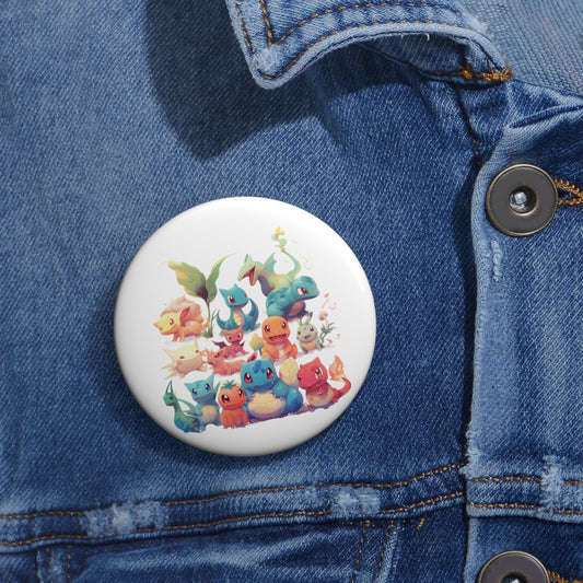 Pokémon Villa- Dragon Type: Printed Button Badge