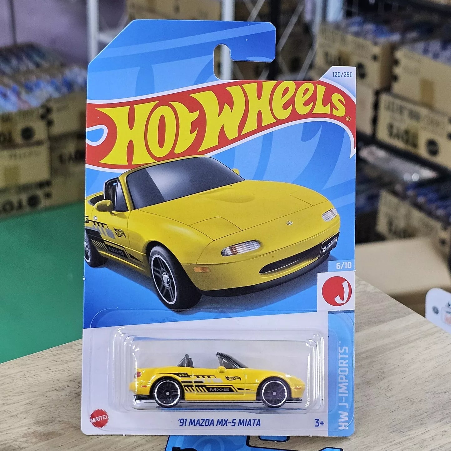 91 Mazda MX-5 Miata (Yellow) by Mattel