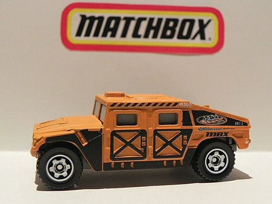 MBX Wild MB983 Orange Humvee (Caseless) by Mattel