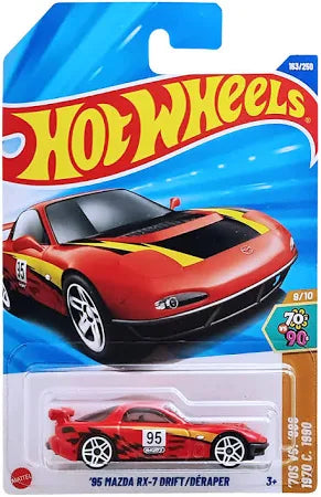 95 Mazda RX-7 Drift/Deraper (Red) – Hot Wheels 2025 by Mattel