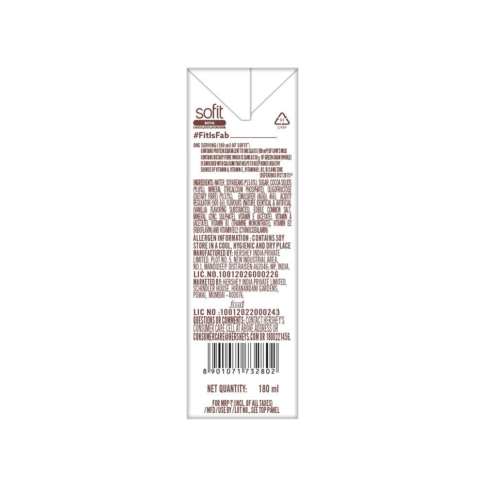 Sofit Chocolate Soy Beverage : 180 ml