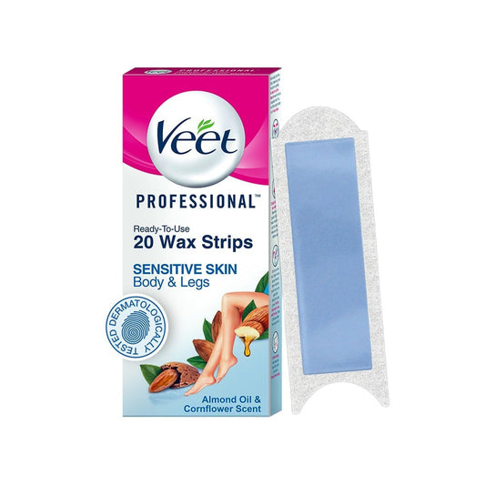 Veet Hair Removal Wax Strips (Sensitive Skin) : 1 pack (20 strips)