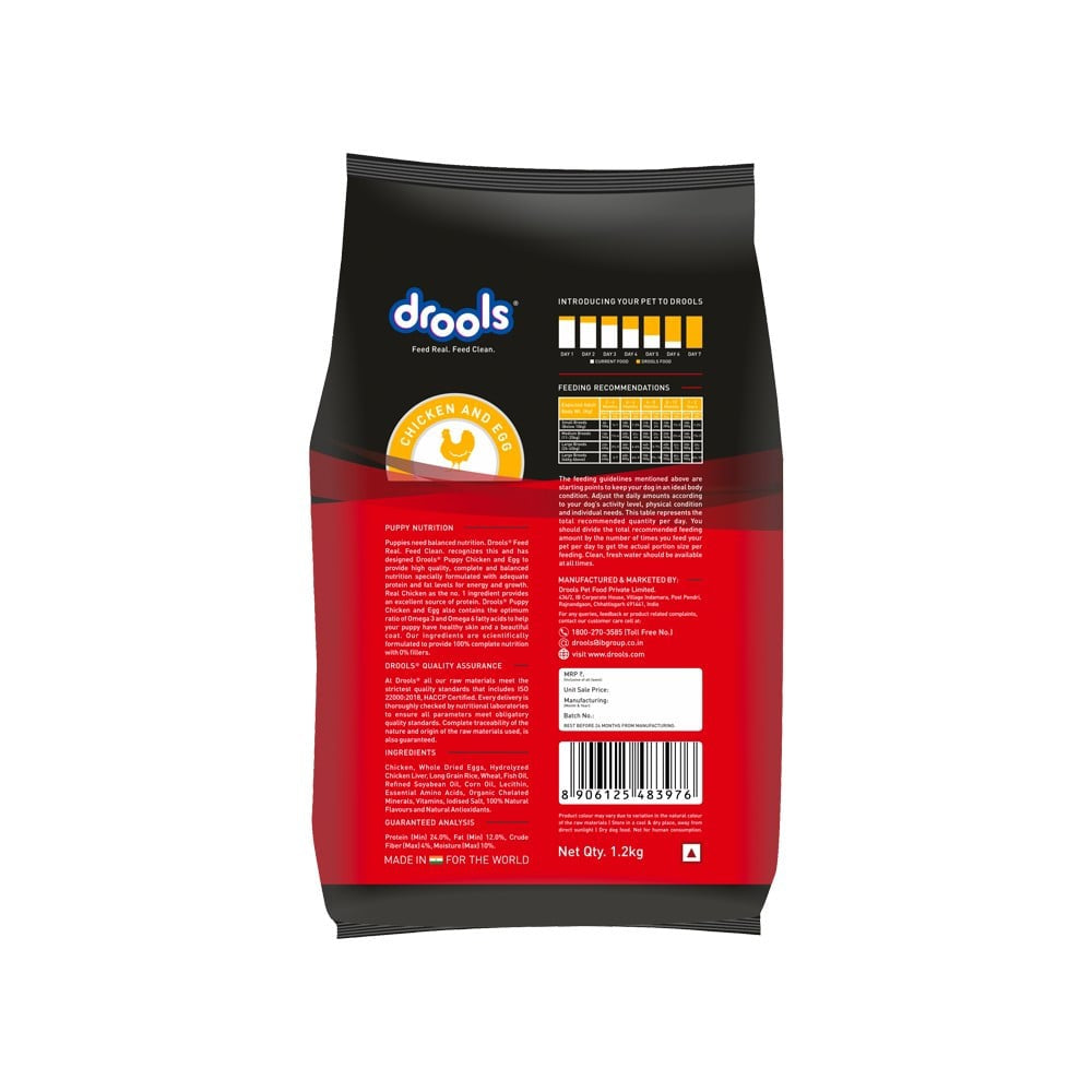Drools Chicken & Egg Dry Food (Puppy) : 1.2 kg