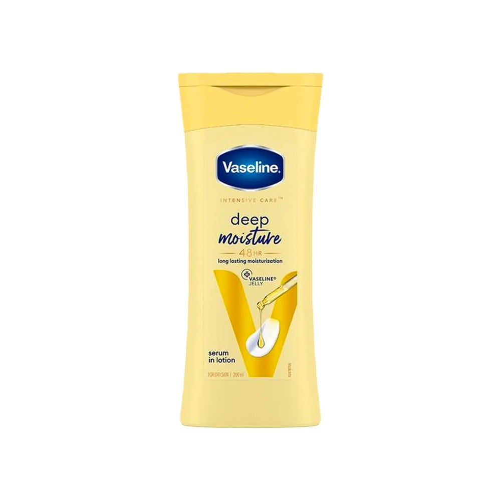 Vaseline Intensive Care Deep Moisture Body Lotion (Long Lasting Moisturization For Healthy, Glowing Skin) : 200 ml