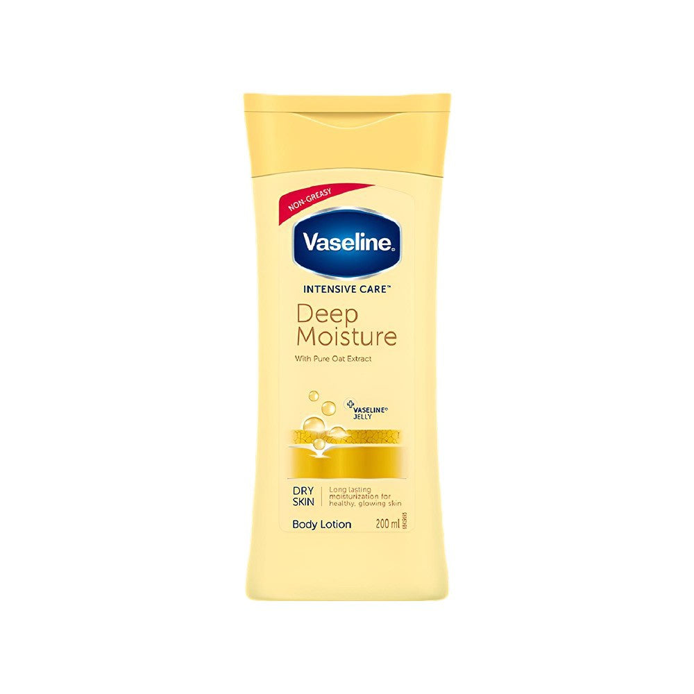 Vaseline Intensive Care Deep Moisture Body Lotion (Long Lasting Moisturization For Healthy, Glowing Skin) : 200 ml
