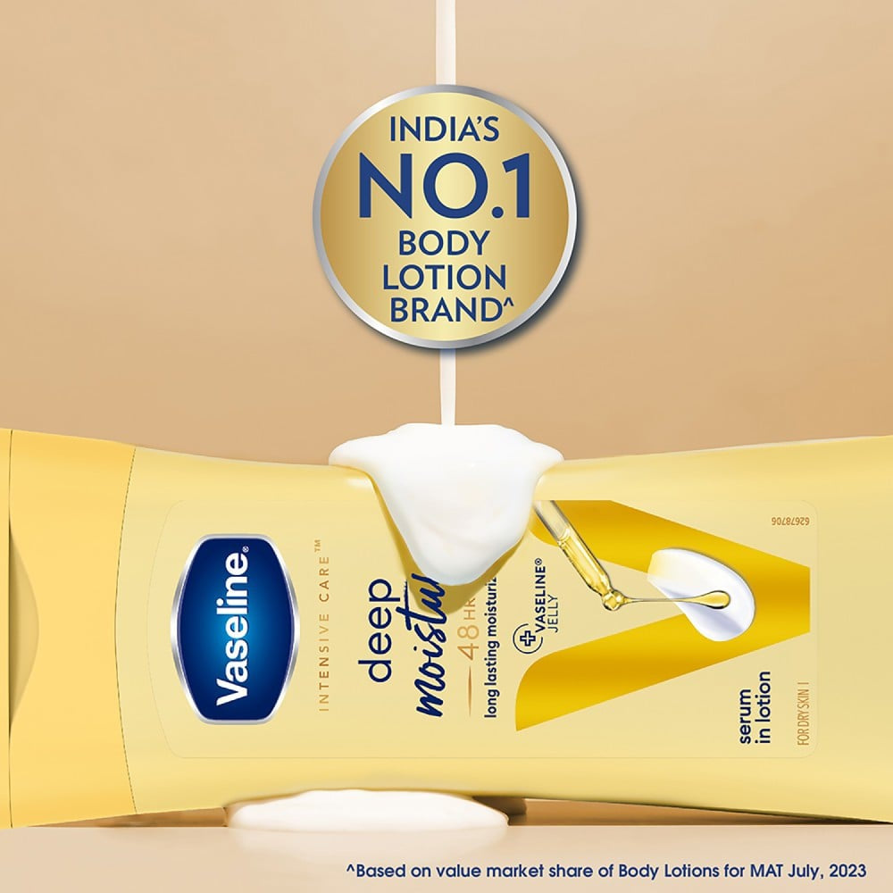 Vaseline Intensive Care Deep Moisture Body Lotion (Long Lasting Moisturization For Healthy, Glowing Skin) : 200 ml
