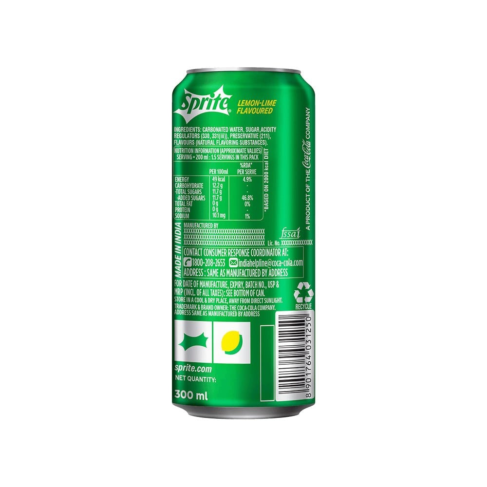 Sprite Lime Flavoured Soft Drink : 300 ml