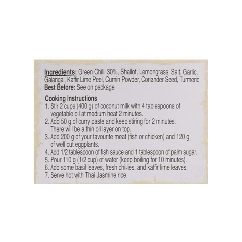 Real Thai Green Curry Paste : 50 g