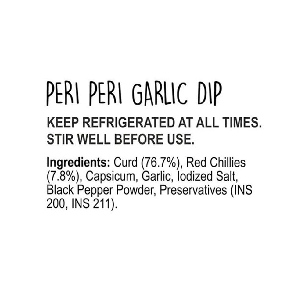 Wingreens Farms Peri Peri Garlic Dip : 150 g