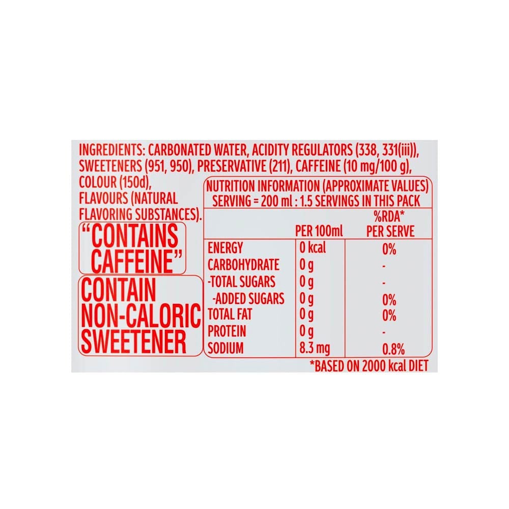 Coca-Cola Diet Coke Soft Drink : 300 ml
