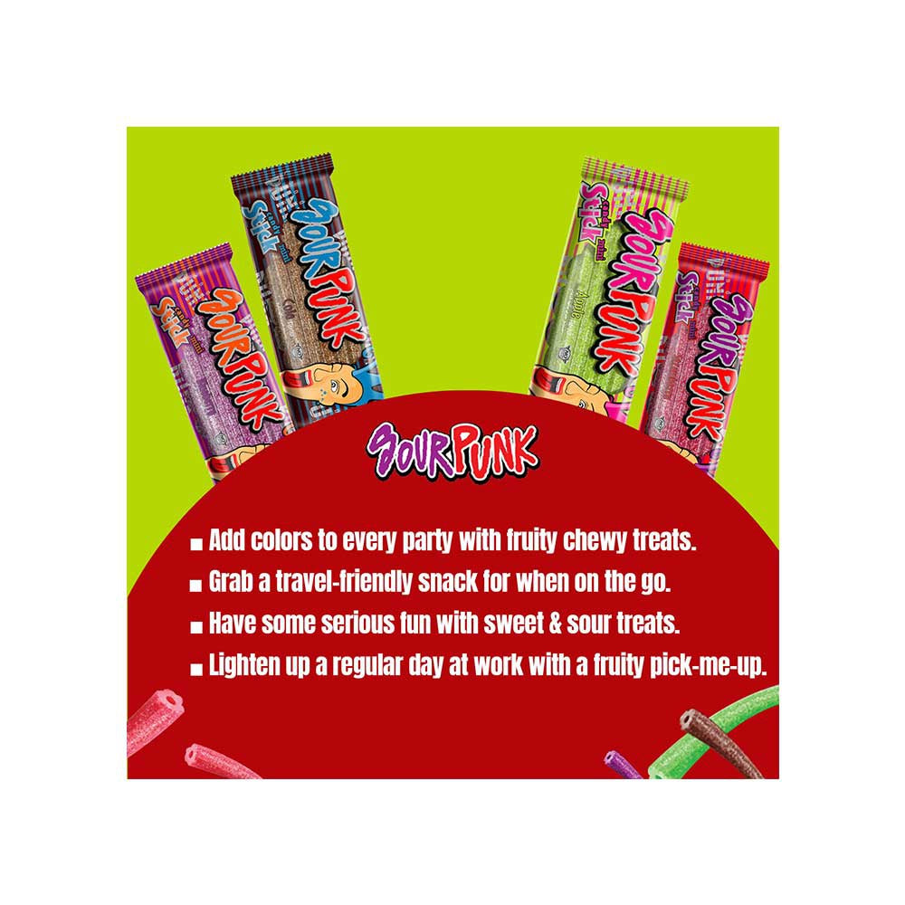 Sour Punk Cola Flavour Stick Candy : 40 g