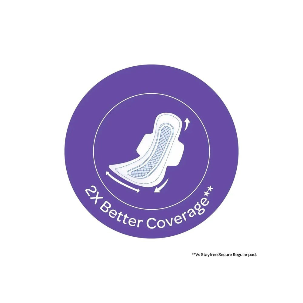 Stayfree Dry Max All Night Sanitary Pads (Extra Large Wings) : 14 units