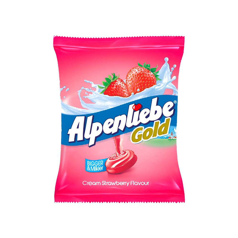 Alpenliebe Gold Cream Strawberry Toffee Pack (90 Pieces) : 342 g
