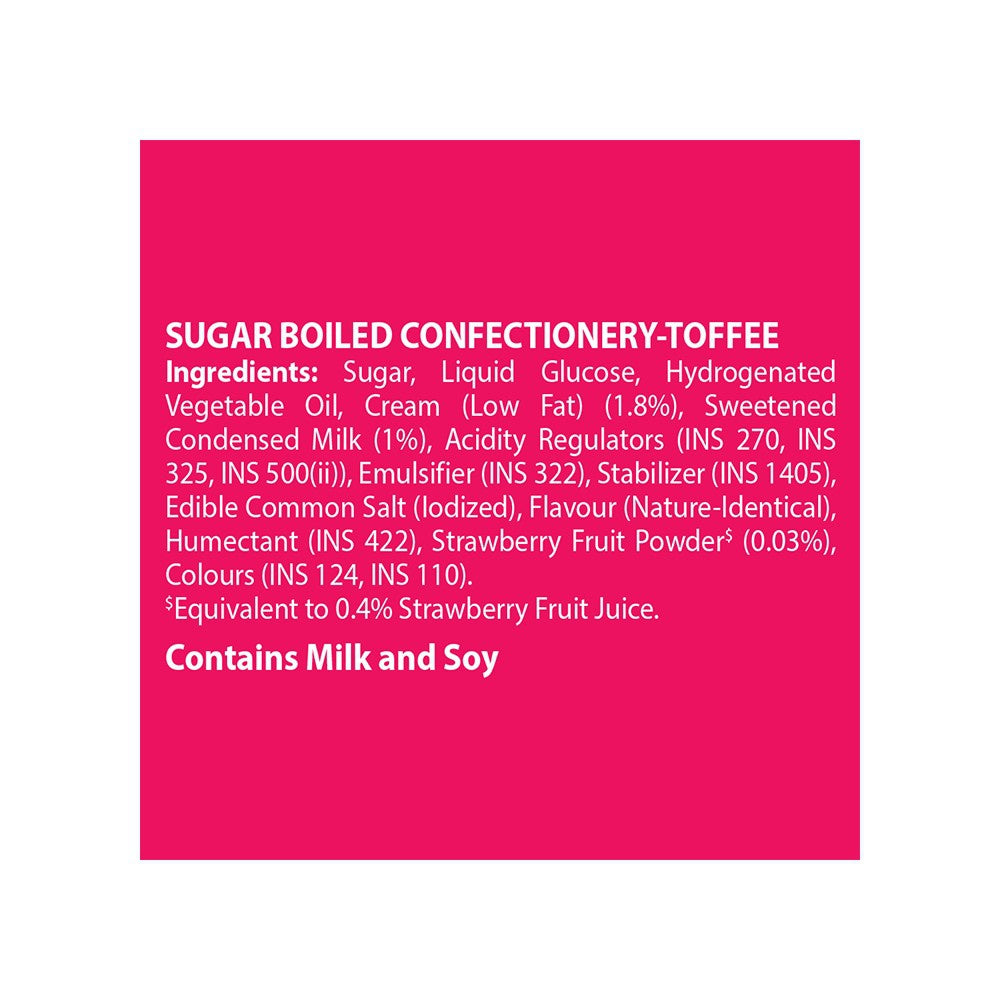 Alpenliebe Gold Cream Strawberry Toffee Pack (90 Pieces) : 342 g