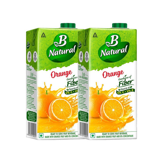 B Natural Orange Juice - Pack of 2 : 2 x 1 ltr