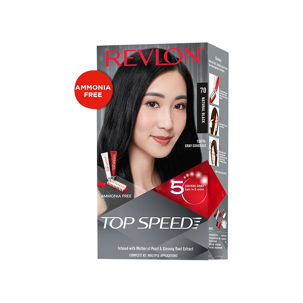 Revlon Top Speed Hair Colour (Natural Black) - Free Outrageous Conditioner : 1 pack