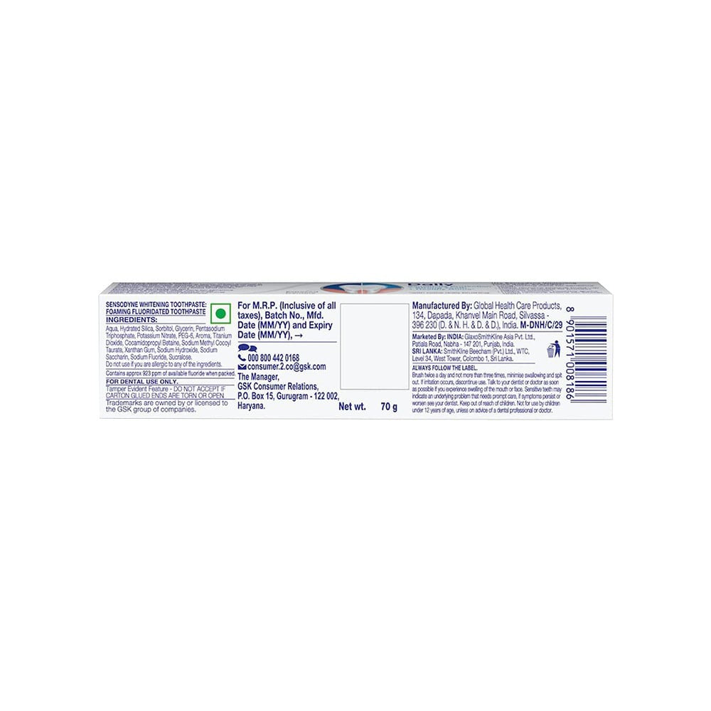 Sensodyne Whitening Sensitive Toothpaste : 70 g