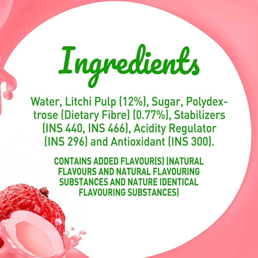 B Natural Litchi Juice : 1 ltr