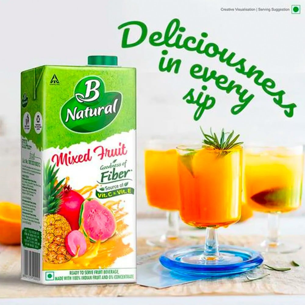 B Natural Mixed Fruit Juice : 1 ltr