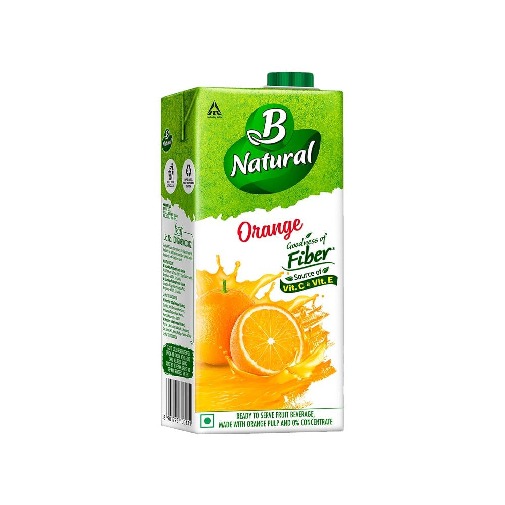B Natural Orange Juice : 1 ltr