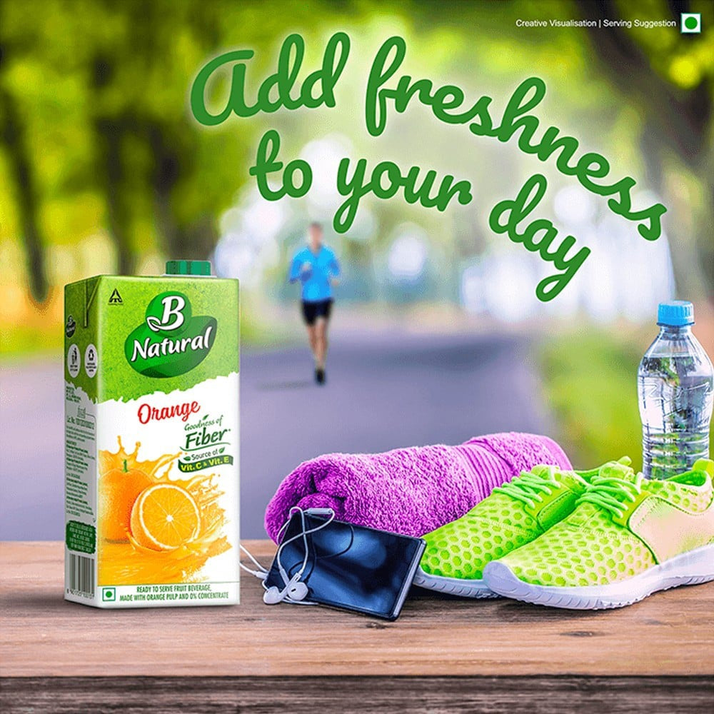B Natural Orange Juice : 1 ltr
