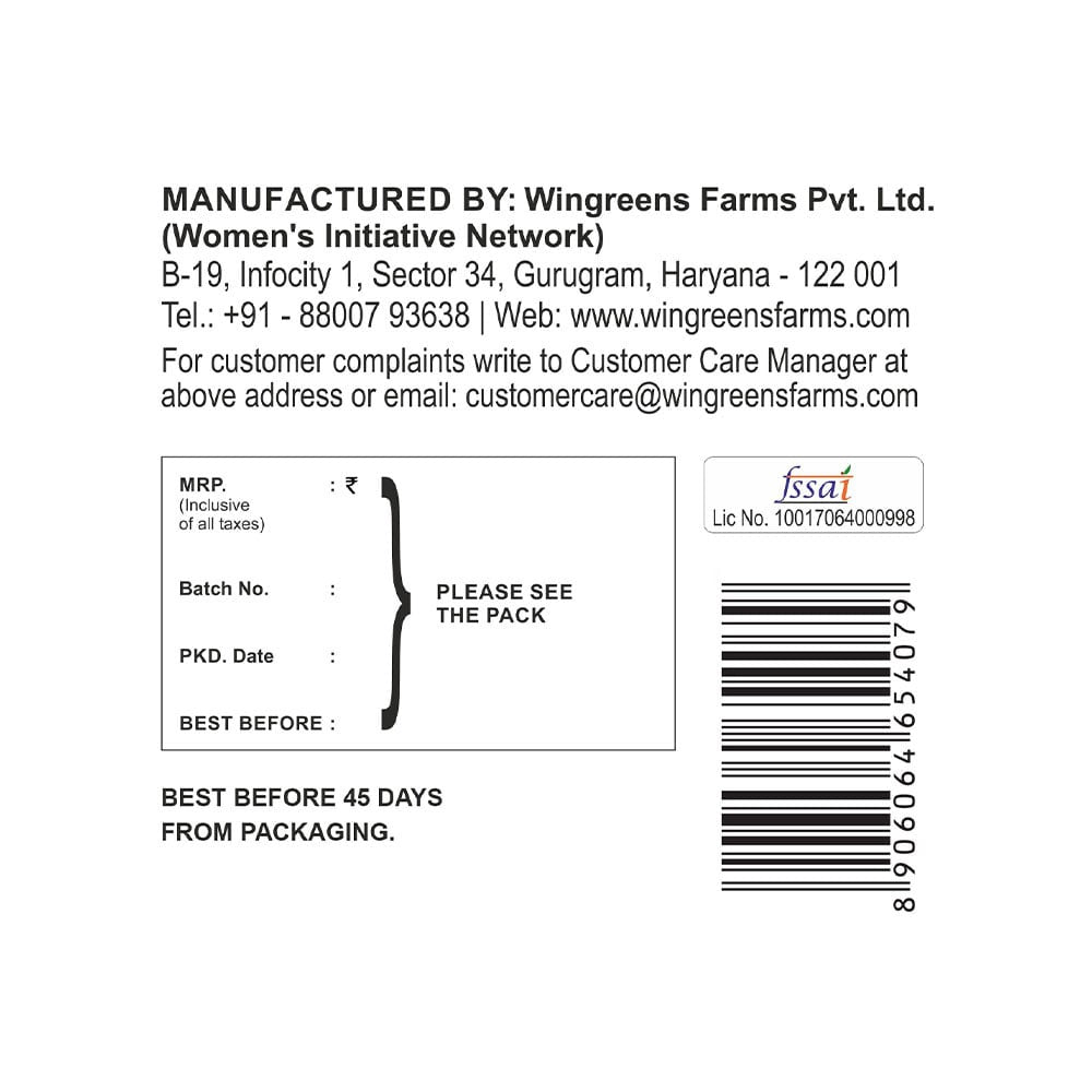 Wingreens Farms Multigrain Baked Flat Bread Sticks : 100 g