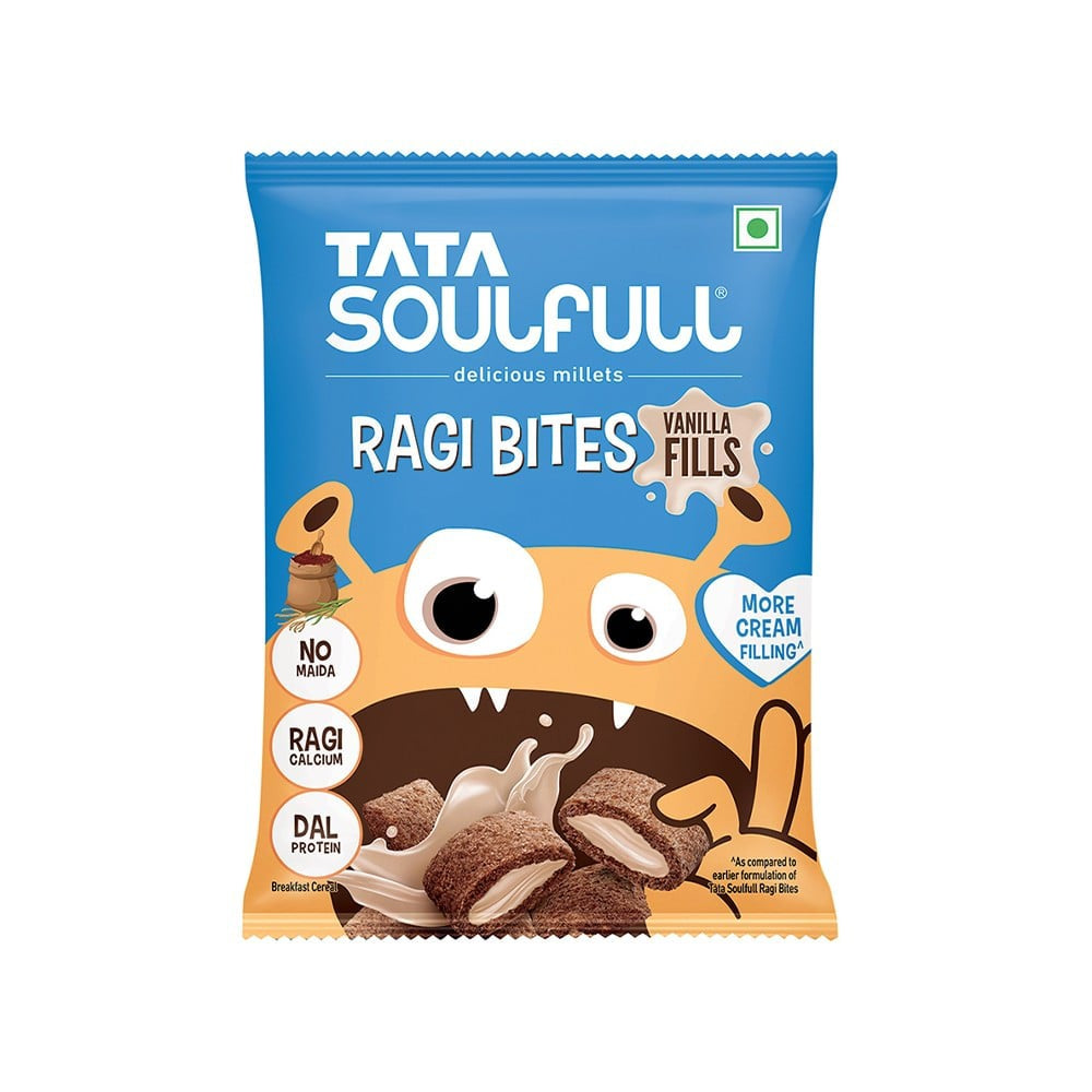 Tata Soulfull Ragi Bites Breakfast Cereal Combo pack (Choco Fills, Vanilla Fills & Strawberry Fills) : 5 x 28 g