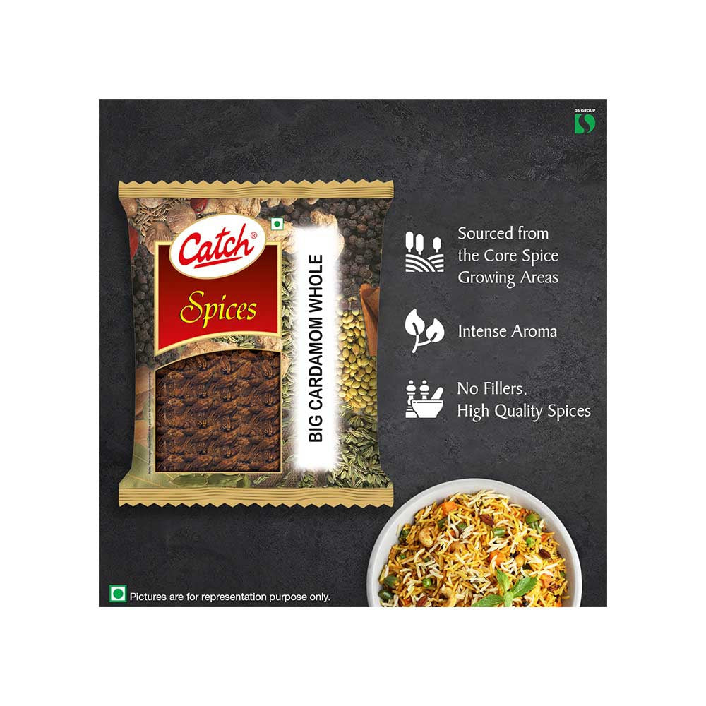 Catch Big Black Cardamom Whole : 50 g
