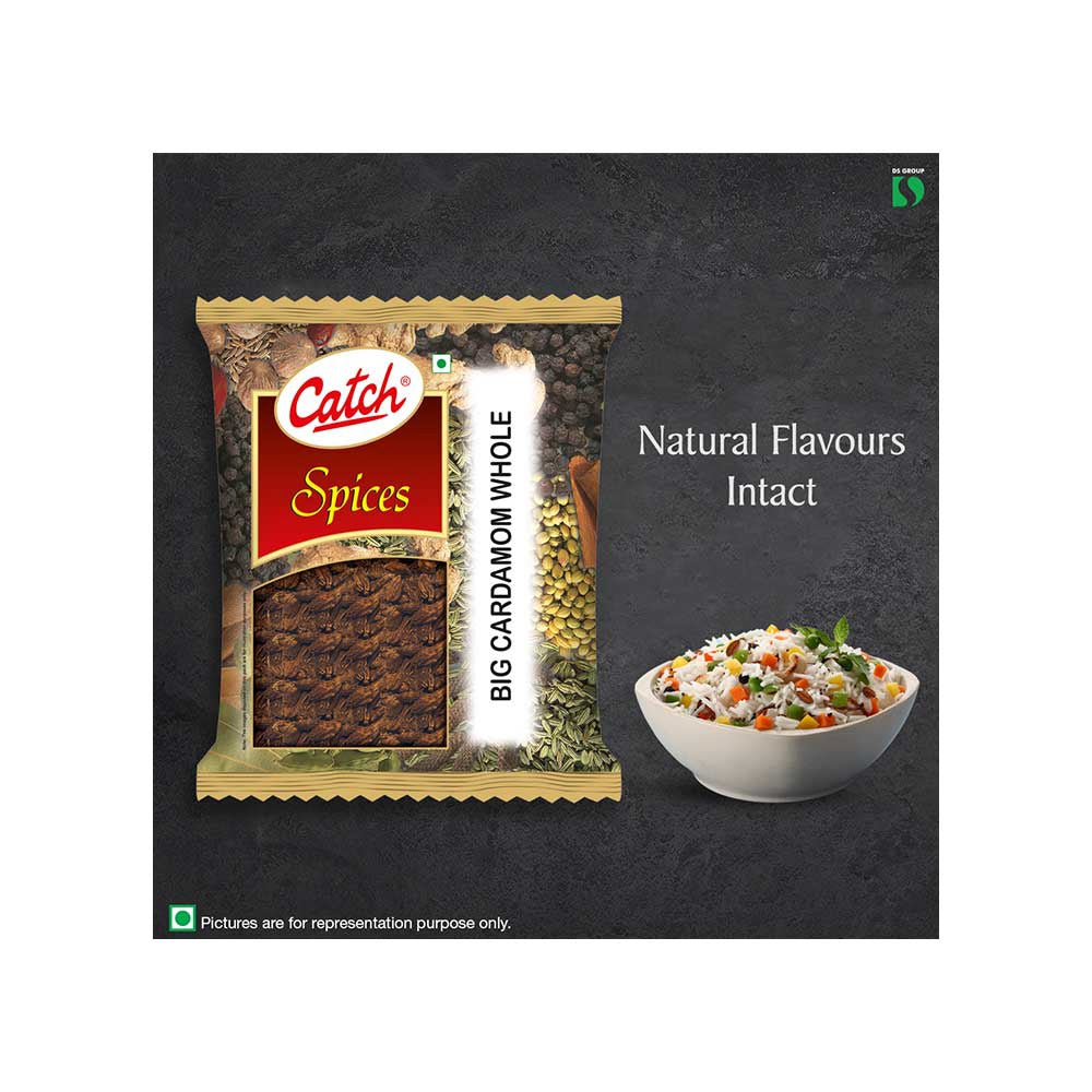 Catch Big Black Cardamom Whole : 50 g