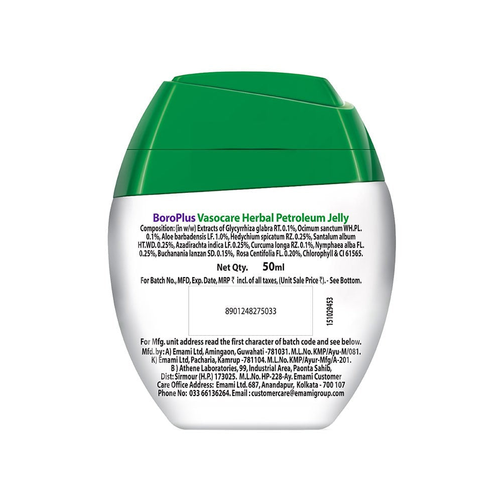 Boroplus Vasocare Herbal Petroleum Jelly : 50 ml