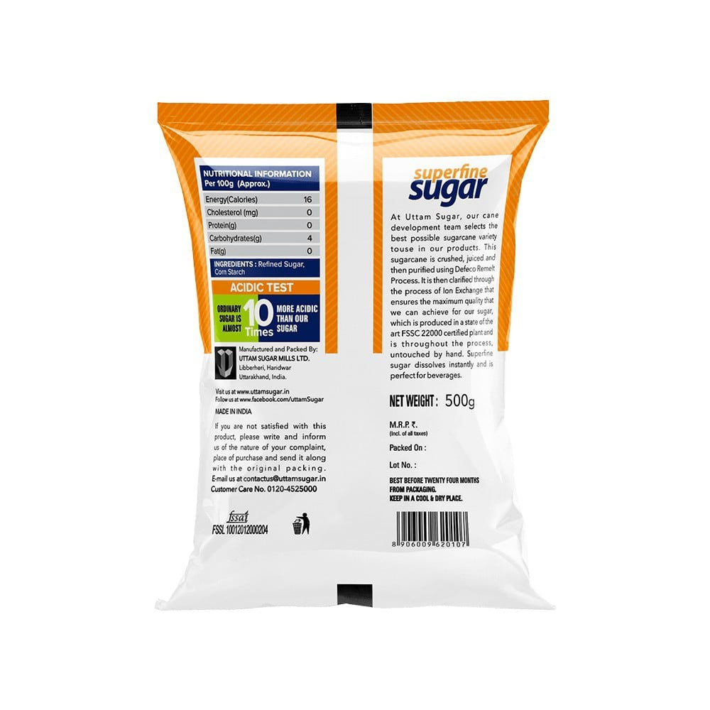 Uttam Superfine Sugar : 500 g