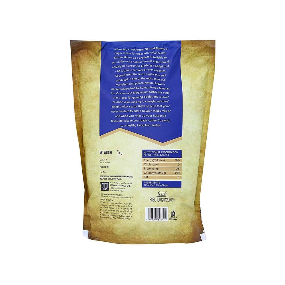 Uttam Sugar Natural Brown Sugar : 1 kg