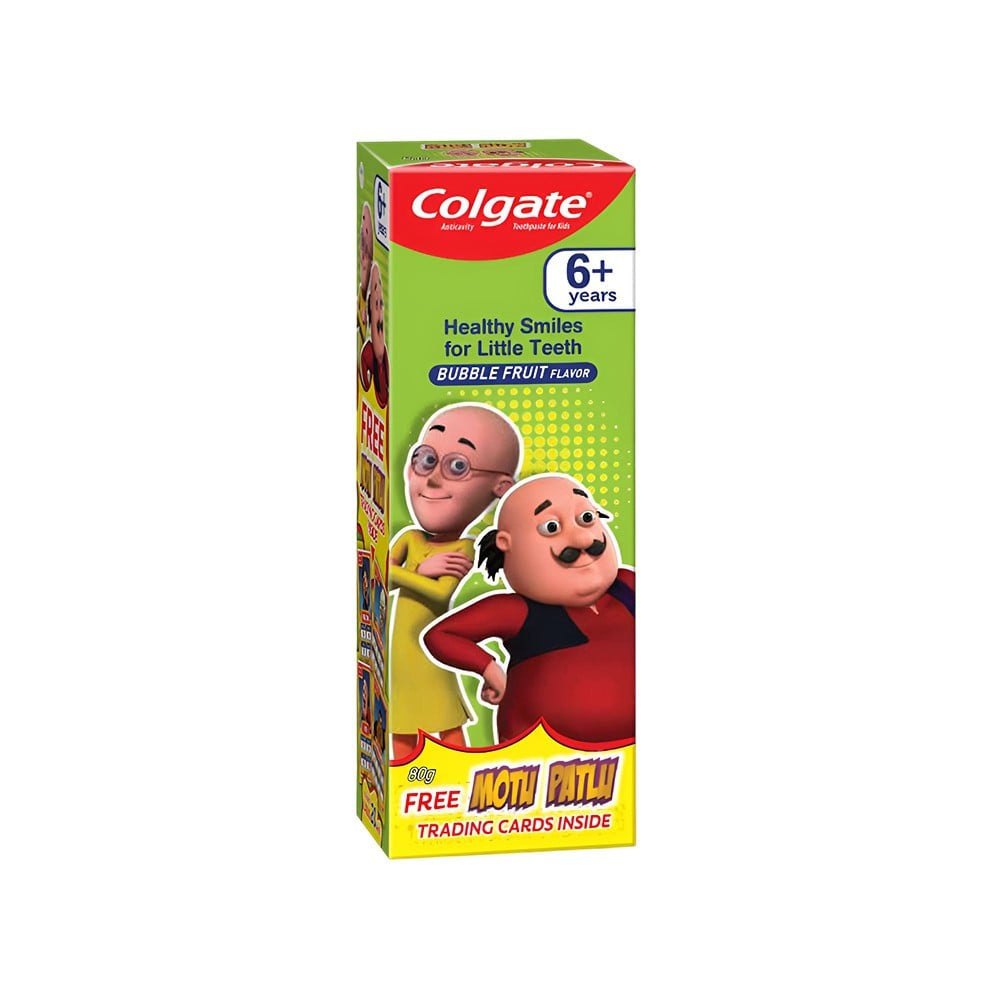 Abc Colgate Colgate Kids Anticavity Motu Patlu Bubble Fruit Flavour Kids Toothpast ...