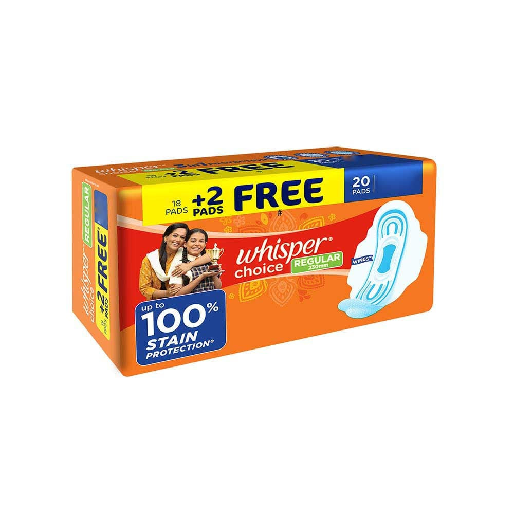 Whisper Choice Sanitary Pads : 20 pieces