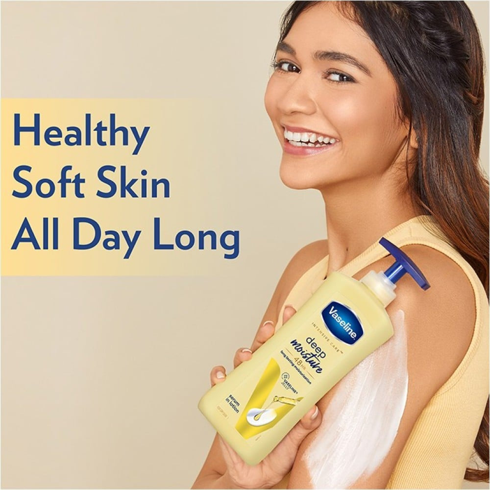 Vaseline Intensive Care Deep Body Lotion (Long Lasting Moisturization For Healthy, Glowing Skin) : 400 ml