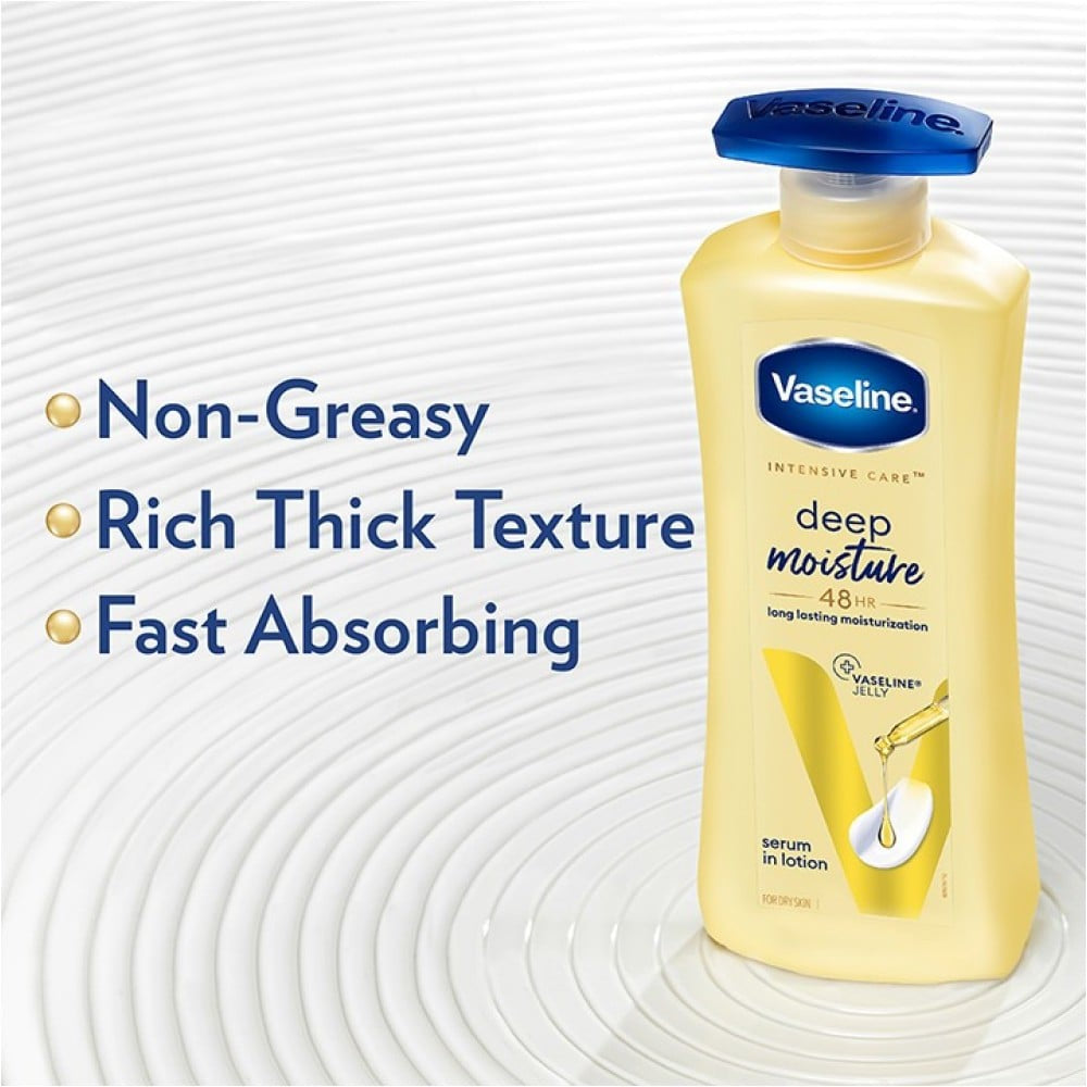Vaseline Intensive Care Deep Body Lotion (Long Lasting Moisturization For Healthy, Glowing Skin) : 400 ml