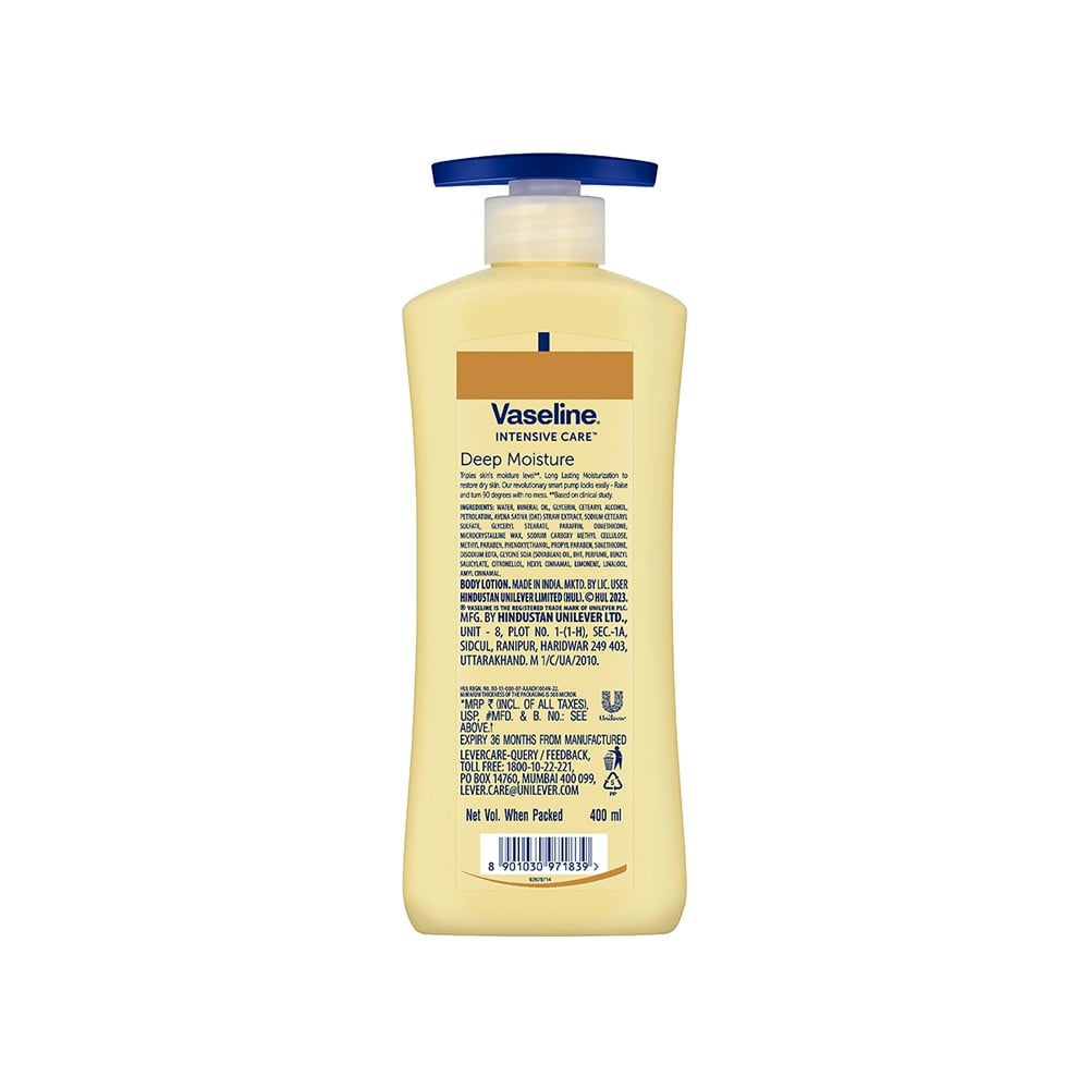 Vaseline Intensive Care Deep Body Lotion (Long Lasting Moisturization For Healthy, Glowing Skin) : 400 ml