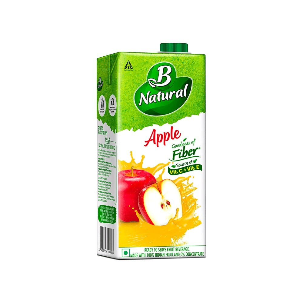 B Natural Apple Juice - Pack of 2 : 2 x 1 ltr