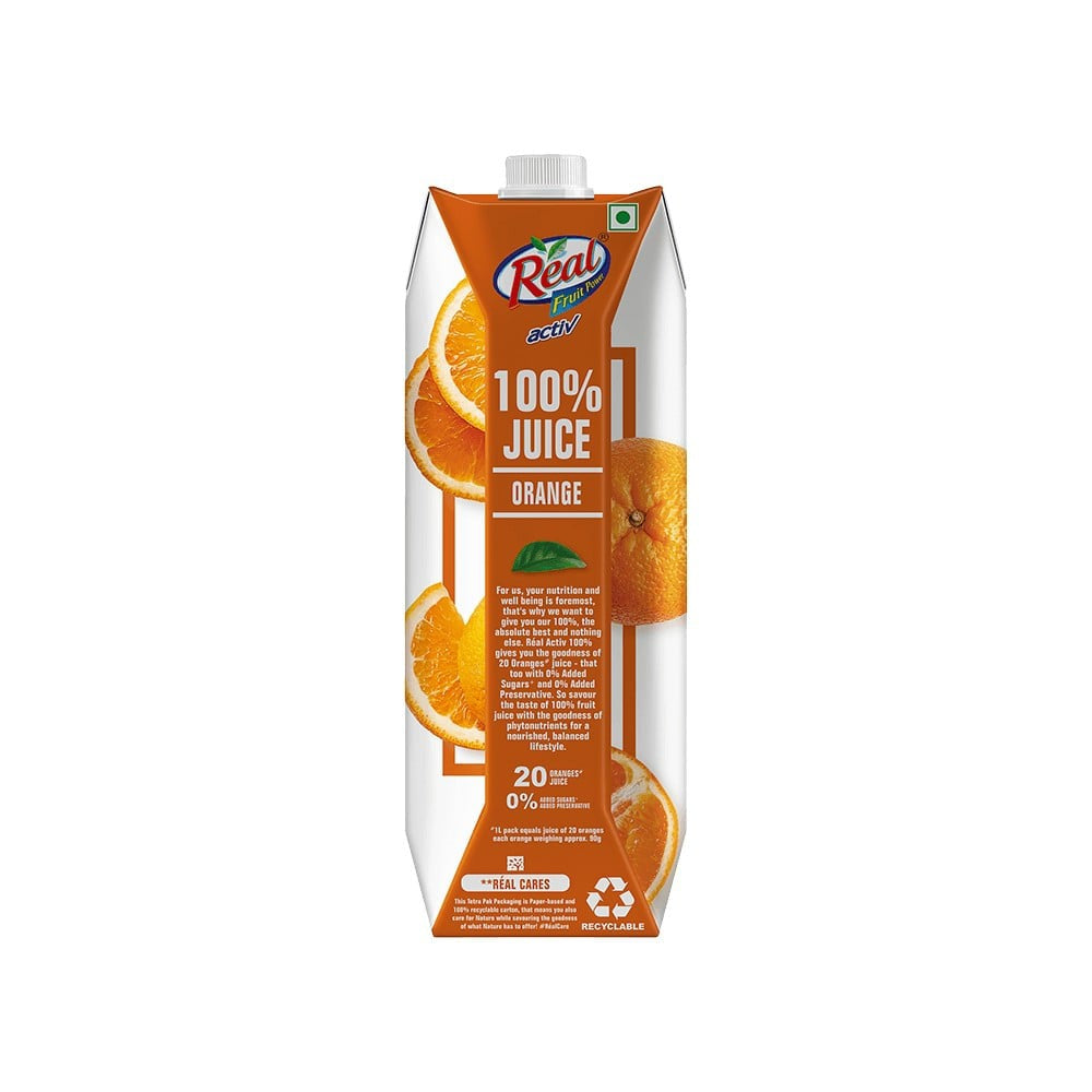 Real Activ Orange Juice - Pack of 3 : 3 x 1 ltr