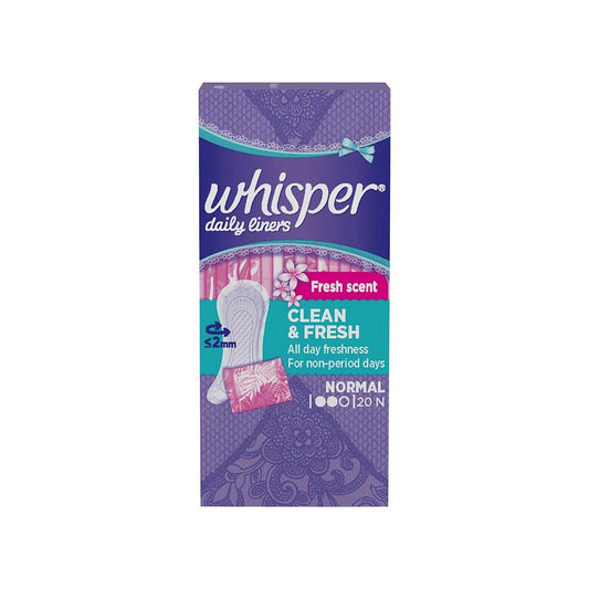 Whisper Daily Liners Clean & Fresh Panty Liners : 20 pieces