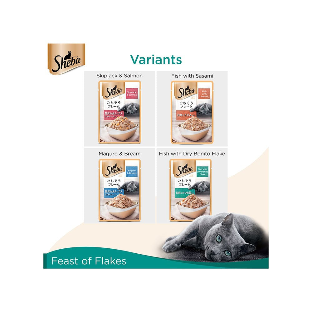 Sheba Kitten Wet Wet Kitten Food Fish with Dry Bonito Flake : 35 g