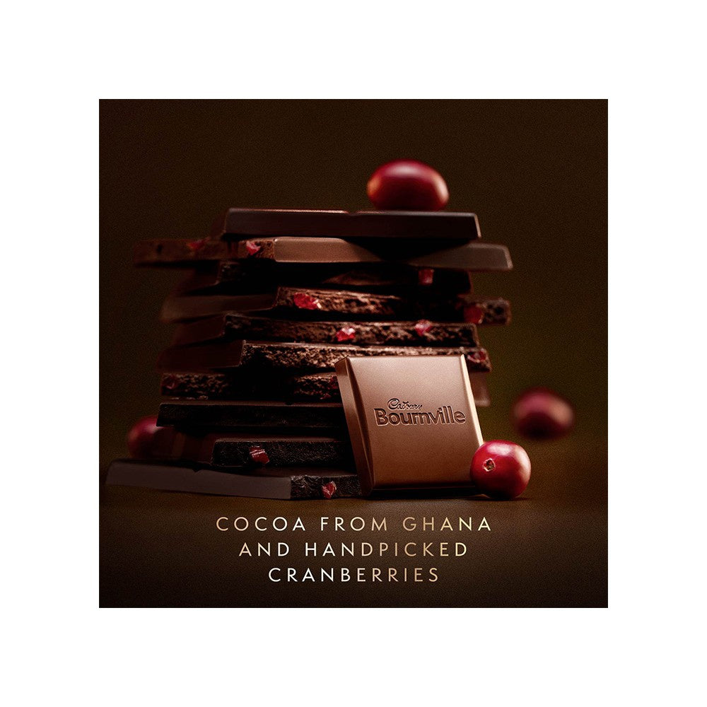 Cadbury Bournville Cranberry Flavoured Chocolate Bar - Pack of 2 : 2 x 80 g